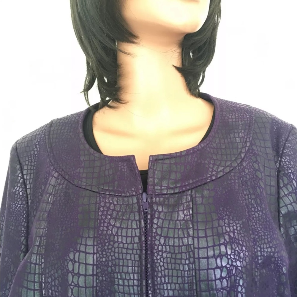 Susan Graver Hacker L Purple Snake Skin Pattern